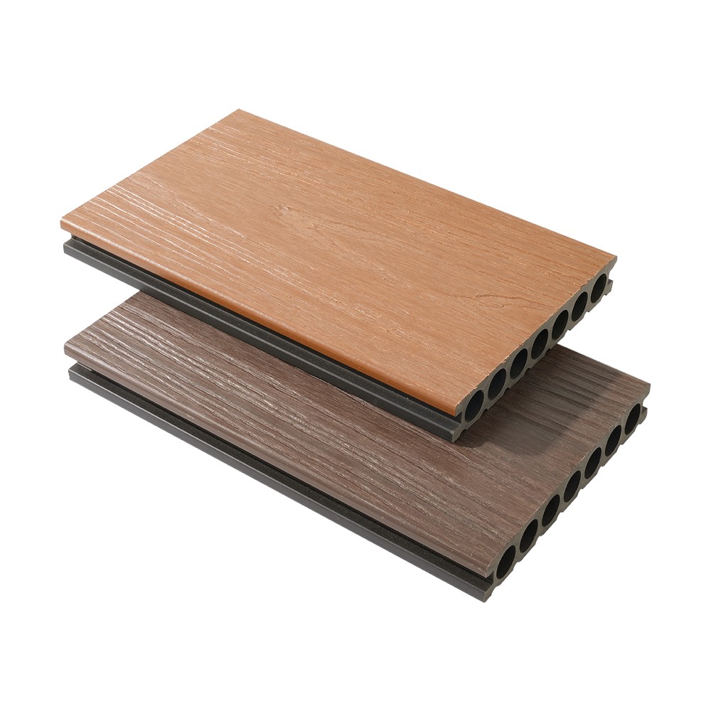 Co-extrusie WPC-terrasplanken met zeven gaten (enkelzijdige grove textuur)