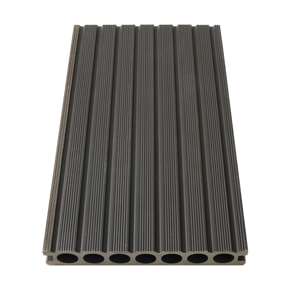 Co-extrusie WPC-terrasplanken met zeven gaten (enkelzijdige grove textuur)